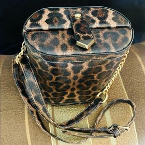 Animal print purse.